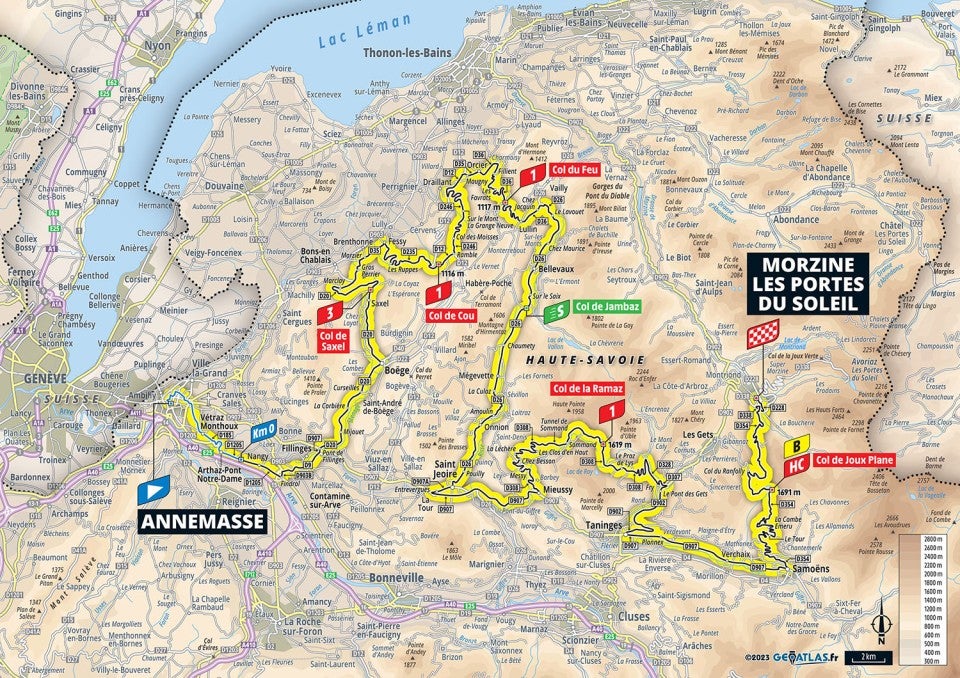 Tour De France Stage Preview Route Map And Profile Of Km To Morzine